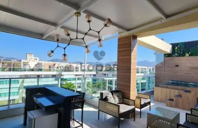 Cobertura com 3 quartos à venda na rua escritor elie wiesel, recreio dos bandeirantes, rio de janeiro, 145 m2 por r$ 1.500.000