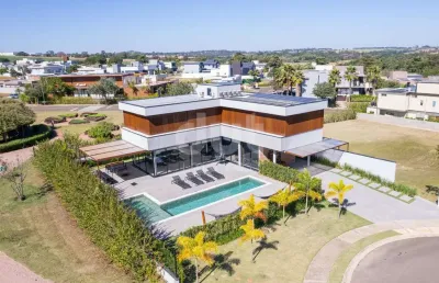 Casa em condomínio fechado com 5 quartos à venda na parque juruena, 21, residencial campo camanducaia, jaguariúna, 322 m2 por r$ 3.900.000