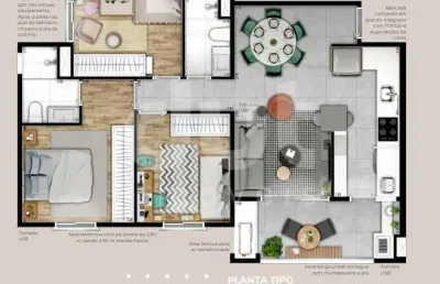 Apartamento com 3 quartos à venda na avenida wellman galvão de frança rangel, 4100, swiss park, campinas, 102 m2 por r$ 794.000