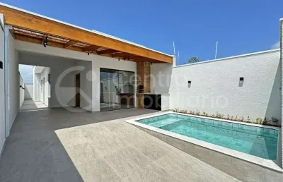 Casa à venda com piscina e 3 quartos em peruíbe, no bairro flora rica