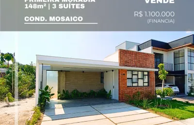 Casa em condomínio fechado com 3 quartos à venda na Rua Thales Loureiro, s/n, Ponta Negra, Manaus