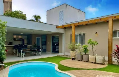 Casa linear com 3 quartos à venda na praia do morro - guarapari/es