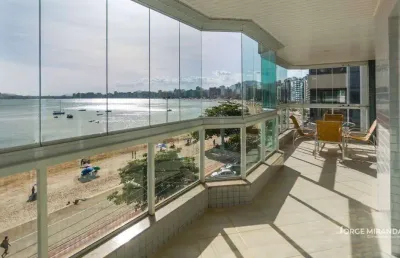 Apartamento com 4 suítes frente p/ mar à venda na praia do morro - guarapari/es