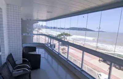 Apartamento com 4 quartos frente p/ mar à venda na praia do morro - guarapari/es