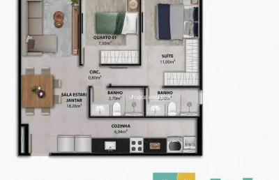 Apartamento com 2 dormitórios à venda, 63 m² por r$ 754.391,27 - centro - guarapari/es