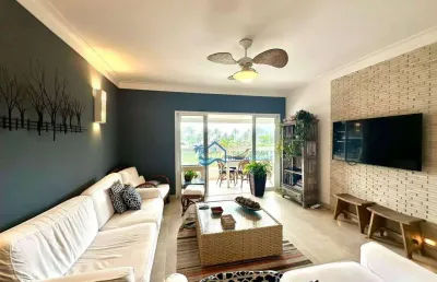 Apartamento com 4 dormitórios para alugar, 156 m² por r$ 2.500,00/dia - riviera módulo 03 - bertioga/sp