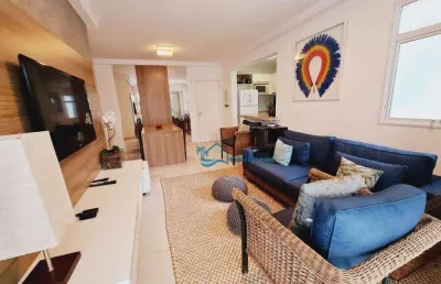 Apartamento com 3 dormitórios para alugar, 100 m² por r$ 2.900,00/dia - riviera - módulo 8 - bertioga/sp