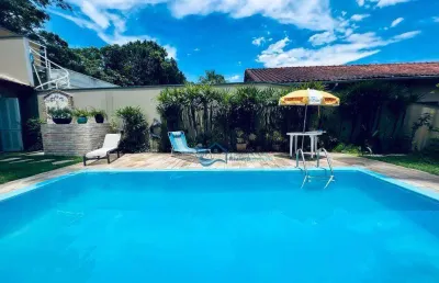 Casa com 4 dormitórios para alugar, 490 m² por r$ 2.300,00/dia - boracéia - bertioga/sp
