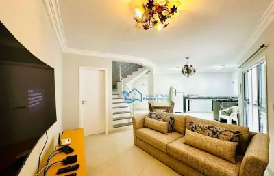 Village com 3 dormitórios para alugar, 100 m² por r$ 8.000,00/mês - riviera - módulo 26 - bertioga/sp