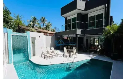Casa com 5 dormitórios à venda, 459 m² por r$ 8.800.000,00 - riviera módulo 21 - bertioga/sp