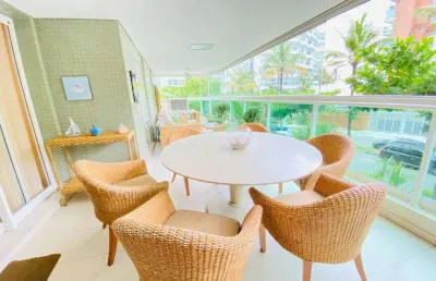 Apartamento com 3 dormitórios para alugar, 140 m² por r$ 2.950,00/dia - riviera - módulo 7 - bertioga/sp
