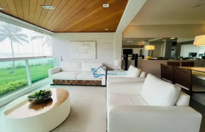 Apartamento com 3 dormitórios para alugar, 147 m² por r$ 6.600,00/dia - riviera - módulo 8 - bertioga/sp