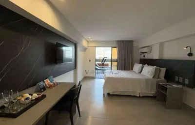 Flat à beira mar com 1 dormitório à venda, 51 m² por r$ 991.861 - manaíra - joão pessoa/pb