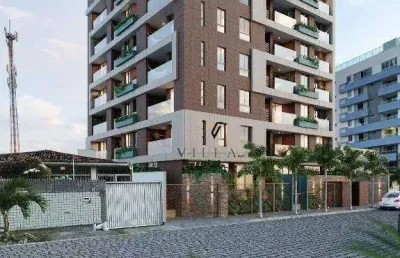 Apartamento com 2 dormitórios, sala para 2 ambientes e varanda gourmet à venda, 57 m² por r$ 472.387 - bessa - joão pessoa/pb