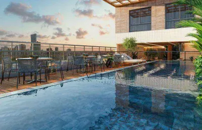 Apartamento com 1 dormitório, sala, cozinha e varanda integradas à venda, 35 m² por r$ 350.097 - jardim oceania - joão pessoa/pb
