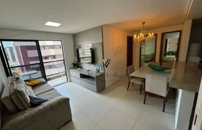 Apartamento com 2 dormitórios, sala, cozinha e varanda à venda, 64 m² por r$ 650.000 - manaíra - joão pessoa/pb