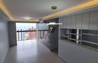 Apartamento semimobiliado com 2 dormitórios, sala (2 ambientes), cozinha e 2 varandas à venda, 63 m² por r$ 800.000 - aeroclube - joão pessoa/pb