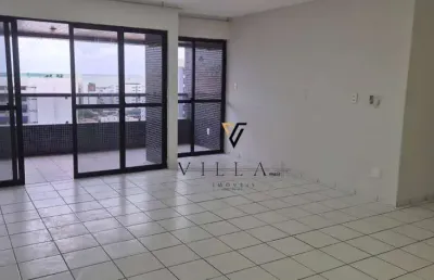 Apartamento maravilhoso com 3 dormitórios, 2 salas, cozinha e 2 varandas à venda, 139 m² por r$ 850.000 - tambaú - joão pessoa/pb
