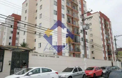 Apartamento para venda em são paulo, vila araguaia, 3 dormitórios, 1 banheiro, 1 vaga