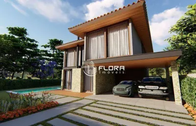 Casa com 3 suítes, piscina, spa, lounge, com 274 m², à venda, por r$ 1.490.000 - são josé do imbassaí - maricá/rj