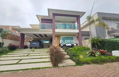 Casa porteira fechada , 4 suites à venda, 262 m² por r$ 2.000.000 - itapeba - maricá/rj