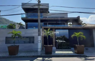 Casa com 4 suítes à venda, 600 m² por r$ 15.000.000 - itacoatiara - niterói/rj