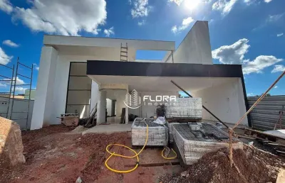 Linda casa com 3qts em final de construção, 192 m² por r$ 1.300.000
