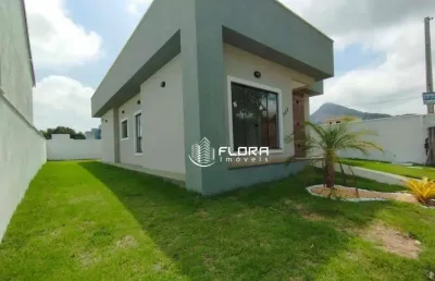 Casa com 3 quartos, sendo 1 suíte, área gourmet, em condomínio fechado, com 100 m² , à venda por r$ 540.000,00, ubatiba- maricá- rj