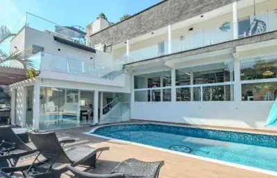 Mansão para venda em ubatuba, enseada, 4 dormitórios, 4 suítes, 5 banheiros, 6 vagas