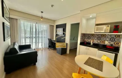 Flat com 1 quarto para alugar na Alameda dos Anapurus, 1661, Moema, São Paulo