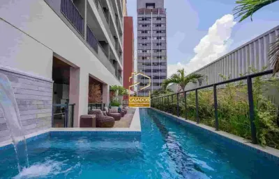 Apartamento mobiliado com 1 dormitório à venda em moema