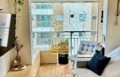 Apartamento com 2 dormitórios, 1 vaga e lazer completo à venda na vila das mercês