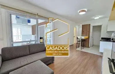 Apartamento mobiliado com 56 m², 1 suíte, 1 vaga e depósito privativo - locação no paraíso