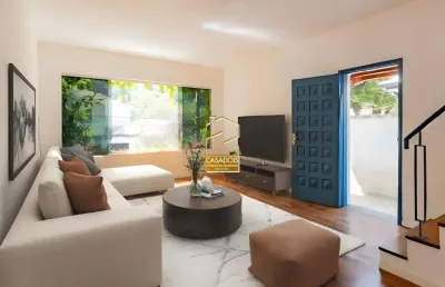 Casa reformada em rua sem saída à venda com 3 quartos e 2 vagas na vila mariana - sp, próximo as faculdades espm e belas artes
