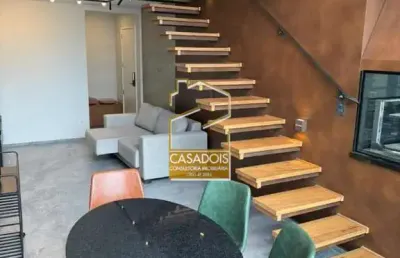Aluguel de apartamento mobiliado de 112m²au, 3 suítes e 2 vagas na vila olímpia