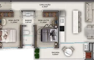 Apartamento com 2 quartos à venda na rua santo amaro, 267, itacolomi, balneário piçarras por r$ 931.960