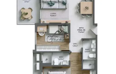 Apartamento com 3 quartos à venda na rua carlos seara, 686, vila operária, itajaí por r$ 713.000