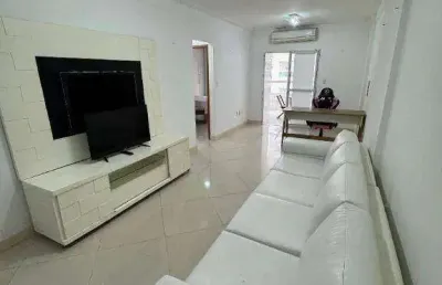 Apartamento mobiliado uma quadra da praia com 3 dormitórios para alugar definitivo pacote, 119 m² por r$ 5.800 mês  canto do forte  praia grande sp