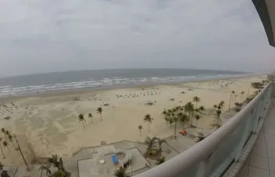 Apartamento pronto frente mar com 3 dormitórios à venda, 123 m² por r$1.158.000  guilhermina  praia grande sp