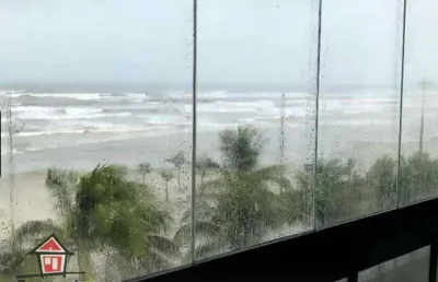 Apartamento frente mar com 3 dormitórios à venda, 106 m² por r$ 580.000 caiçara  praia grande sp