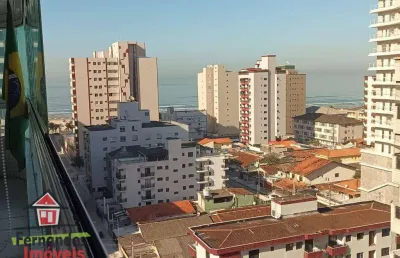 Apartamento vista mar  com 2 dormitórios à venda, 90 m² por r$ 560.000 - guilhermina - praia grande/sp