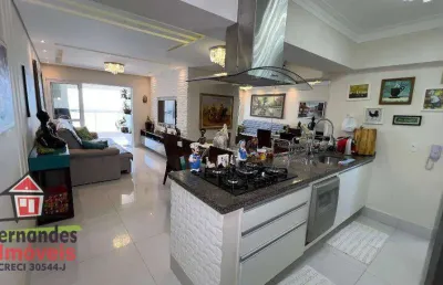 Apartamento  frente mar porteira fechada com 3 quartos sendo 2 suítes à venda, 101 m² por r$ 1.590.000 - boqueirão - praia grande/sp