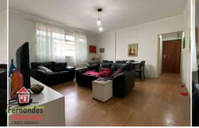 Apartamento frente rua  com 3 quartos mais dependência à venda, 136 m² por r$ 600.000  josé menino  santos sp