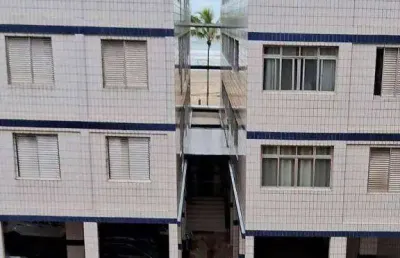 Apartamento semi mobiliado  na quadra da praia  com 1 dormitório à venda, 76 m² por r$ 245.000  aviação  praia grande sp