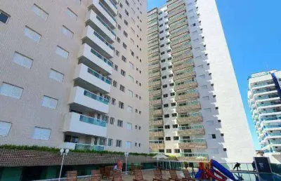 Apartamento mobiliado com 2 dormitórios e lazer completíssimo uma quadra da praia à venda, 83 m² por r$ 795.000  boqueirão -praia grande sp