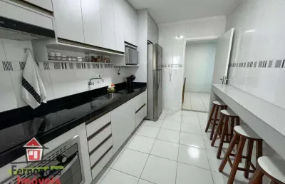 Apartamento mobiliado próximo da praia com 2 dormitórios à venda, 90 m² por r$ 650.000  guilhermina  praia grande sp