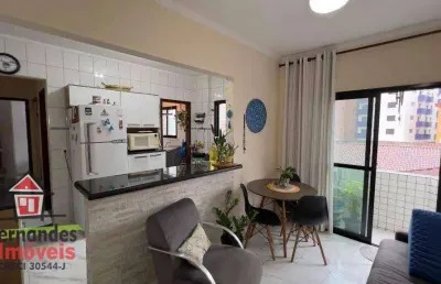 Apartamento com 1 dormitório à venda, 55 m² por r$ 240.000,00 - tupi - praia grande/sp