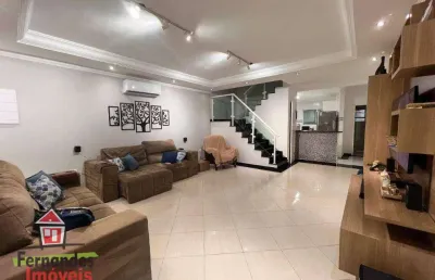 Sobrado com 3 dormitórios 350 metros da praia à venda, 96 m² por r$ 630.000 - maracanã - praia grande/sp