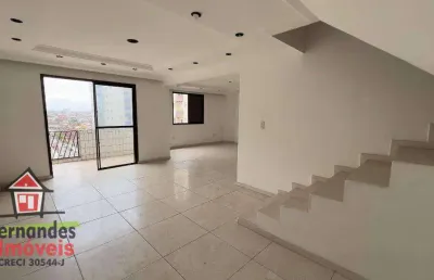 Cobertura duplex 400 metros da praia com 3 dormitórios à venda, 232 m² por r$ 770.000 - ocian - praia grande/sp