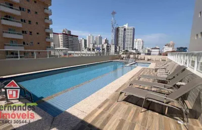 Apartamento novo com 2 dormitórios sendo 1 suíte para alugar definitivo pacote 63 m² por r$ 2.700 mês  aviação  praia grande sp